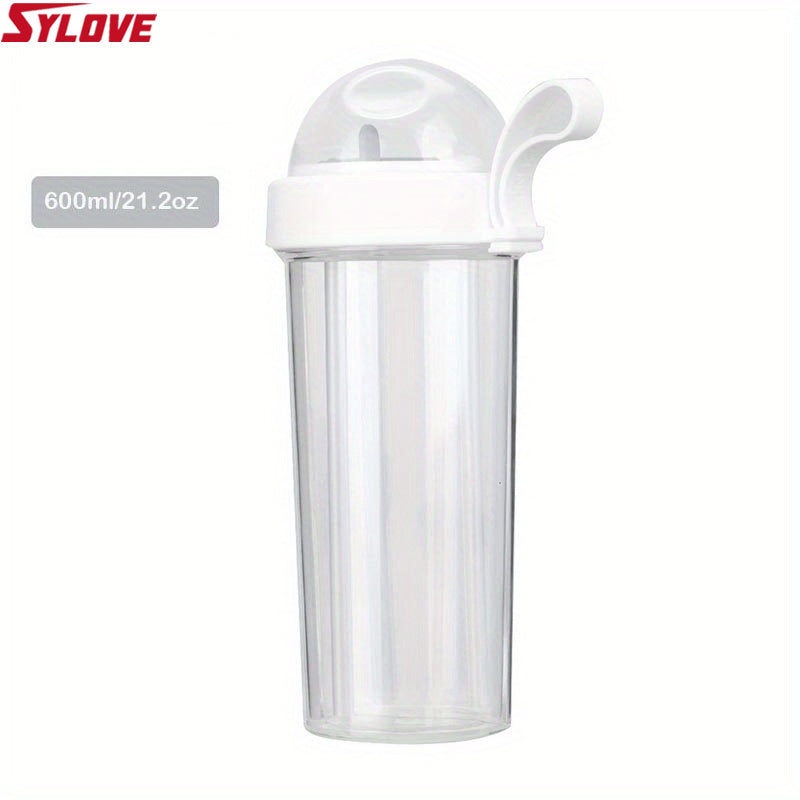 1pc 600ml/21.2oz 420ml/14.8oz Kawaii Double Water Bottles - Portable & Large Capacity - Perfect For Outdoor Activities & Sports