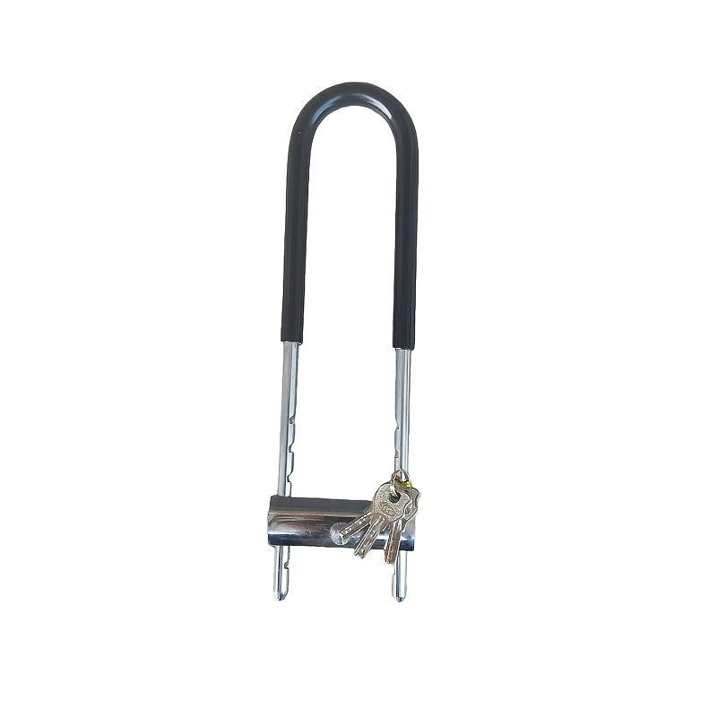 High-Security C-Class 3-Key Heavy-Duty Steel U-Lock Padlock - Anti-Theft, Anti-Cut, Anti-Drill - Secure Lock for Motorcycles, Electric Bikes, Scooters, Glass Door Entrances