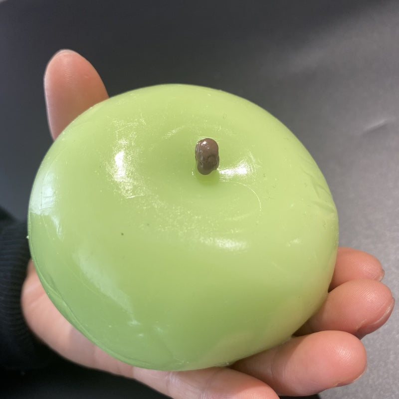 [Fun Stress Ball] 1pc Soft Green Apple-Shaped Stress Ball | Fun Squeeze Toy for Relaxation & Decoration, Perfect for Christmas Gifts, Party Favors, and Relax, Made of Durable Thermoplastic Polyurethane (TPU)