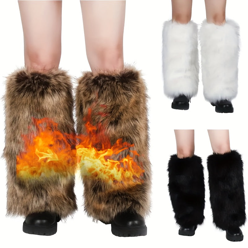 Women'S Faux Fur Leg Warmers