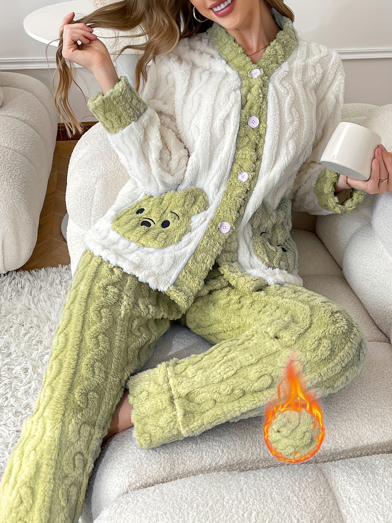 Autumn/Winter New 's Pajama Set, Long Sleeve & Legs