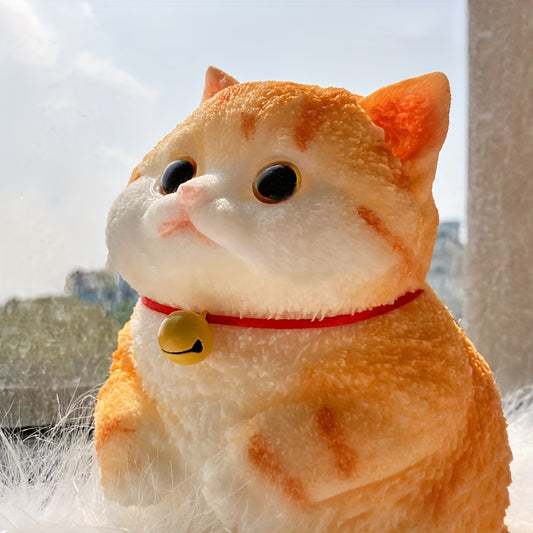[Ultra-Realistic] Squeeze Cat | Ultra-Realistic, Soft | Slow to Bounce, Anxiety-Relieving | ASMR Sensory Game, Desk Accessory | Office, Valentine's Day, Christmas Gifts