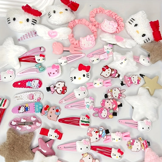 30pcs Cute Cartoon-Themed Hair Accessories and Clips: