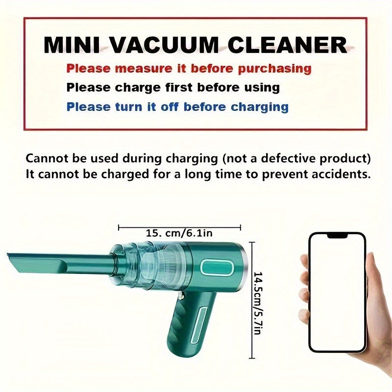 Newly Upgraded Model, Portable Cordless Handheld Vacuum Cleaner,