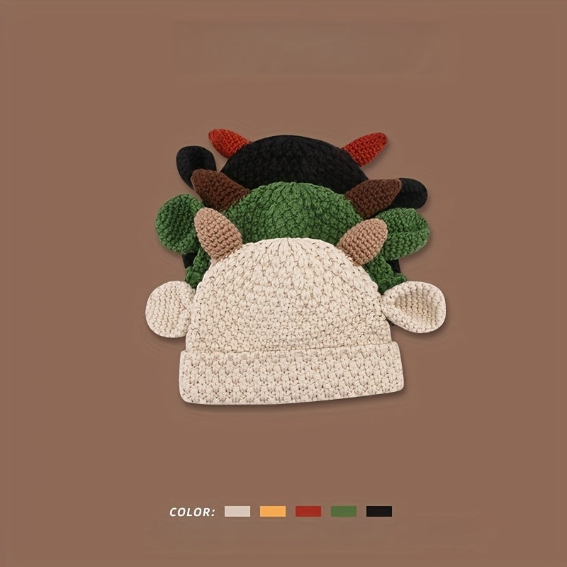 Hand- Cow Ear Beanie Hat for Women & Men