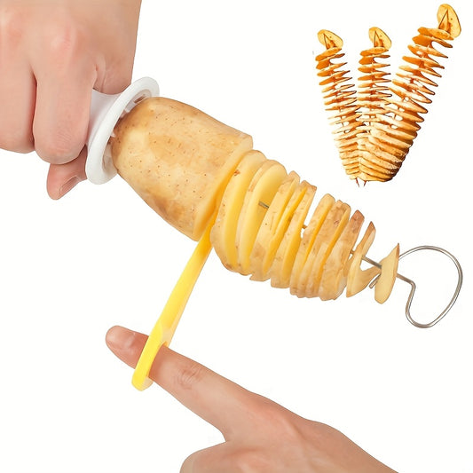 6pcs Stainless Steel Spiralizer Set - Multi-Functional Manual Vegetable Cutter for Grilling & Kitchen Use, Perfect for Making Spiral Potatoes, Carrots, and More, Kitchen Efficiency|Stainless Steel Construction|Durable Kitchen