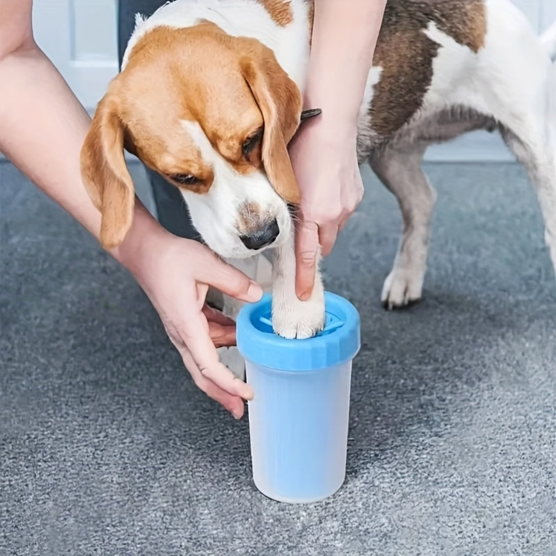 [Magic Pet Cleaner] Portable Automatic 1pc Silicone Pet Foot Washing Cup | Dog & Cat Paw Cleaner, Magic Beauty Cleaning Wipe-Free Brush for Dirty Paws, Travel-Friendly, Available in Blue, Pink, Green, Light Blue