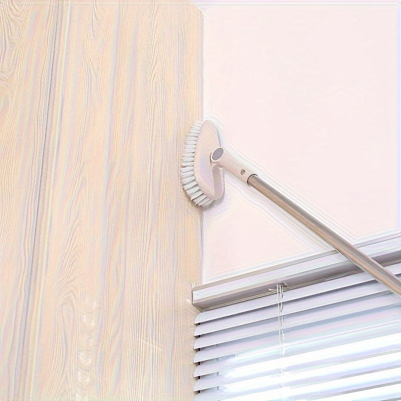 90cm Long Handle 35.4inch Multifunctional Hard Bristled Floor Brush, Plastic Bathroom Floor and Bathtub Tile Cleaning Brush