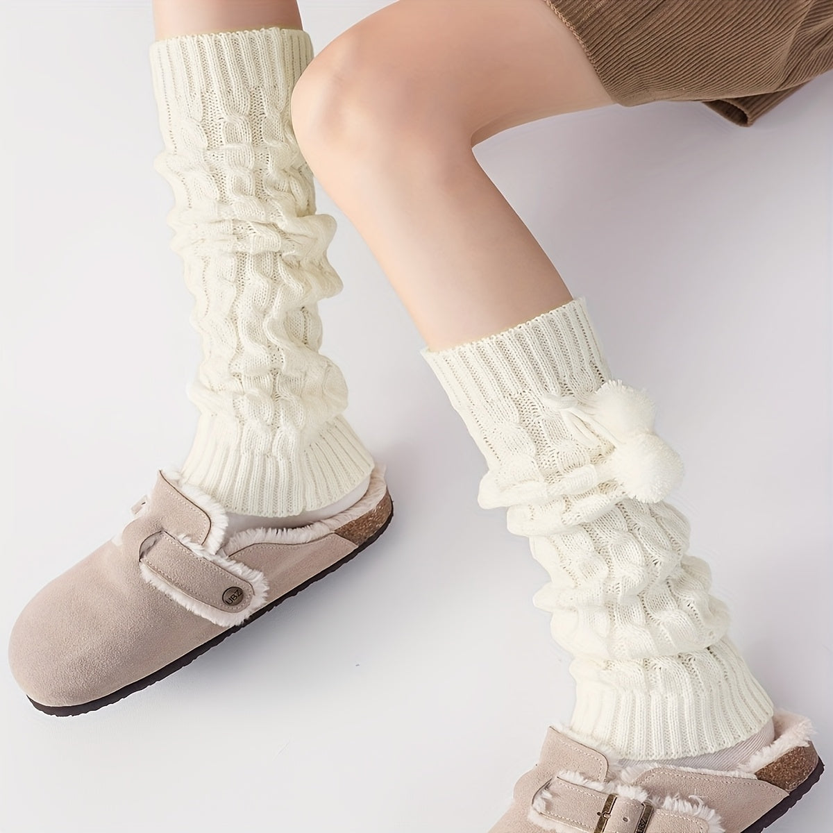 1 Pair Women'S Thermal Leg Warmers