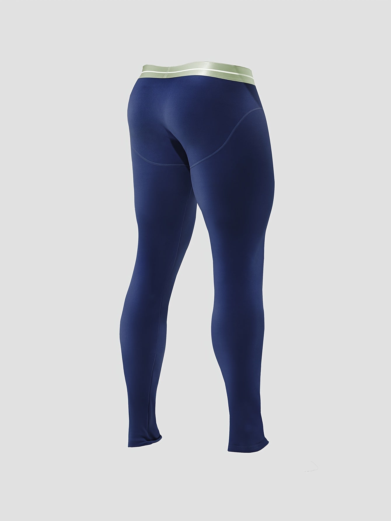 Men's Thermal Underwear Winter Warm Flocked Base Layer Pants - Heavy-Duty, All-Season & Elastic Fit for Cold Weather.