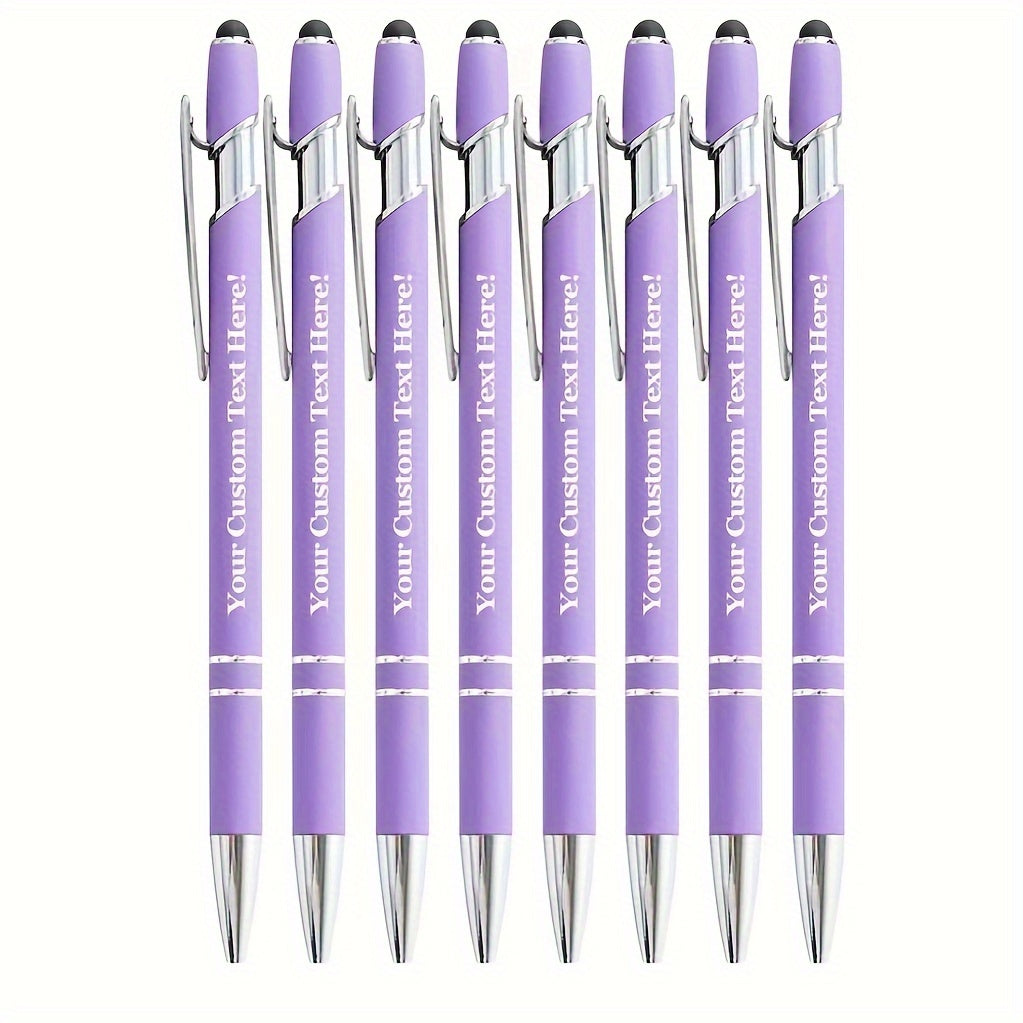 8pcs/16pcs/24pcs Round Metal Retractable Ballpoint Pen Set | Smooth Writing Experience, Medium Tip, Suitable for Office, School, Diary and Art Projects, with Personalized Touch