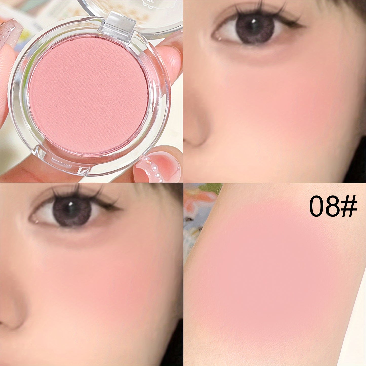 8 Shades Matte Blush Powder - Lightweight, Low Saturation, Buildable Coverage, Water-Resistant - Perfect for Valentine's Day & Birthday Gifts