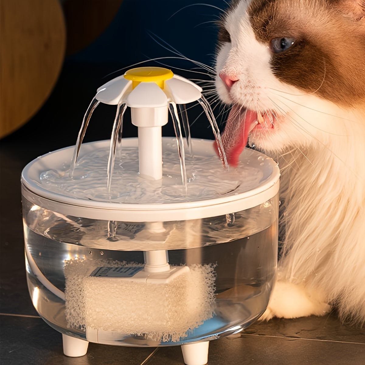 [1pc Quiet Fountain] 1pc Whisper Quiet Pet Water Fountain, 1.5L Usb-Powered | Automatic Circulation, Easy Clean Design for Cats & Small Pets, No Battery Required