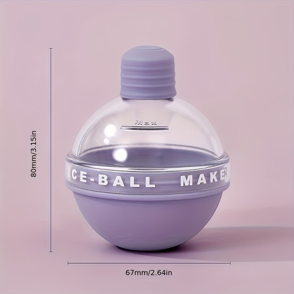 Set of 10 Bulb-Shaped Ice Molds, 6.35cm, Reusable Silicone, Perfect for Colorful Whiskey or Cocktail Sphere Cubes, DIY Round Ices.