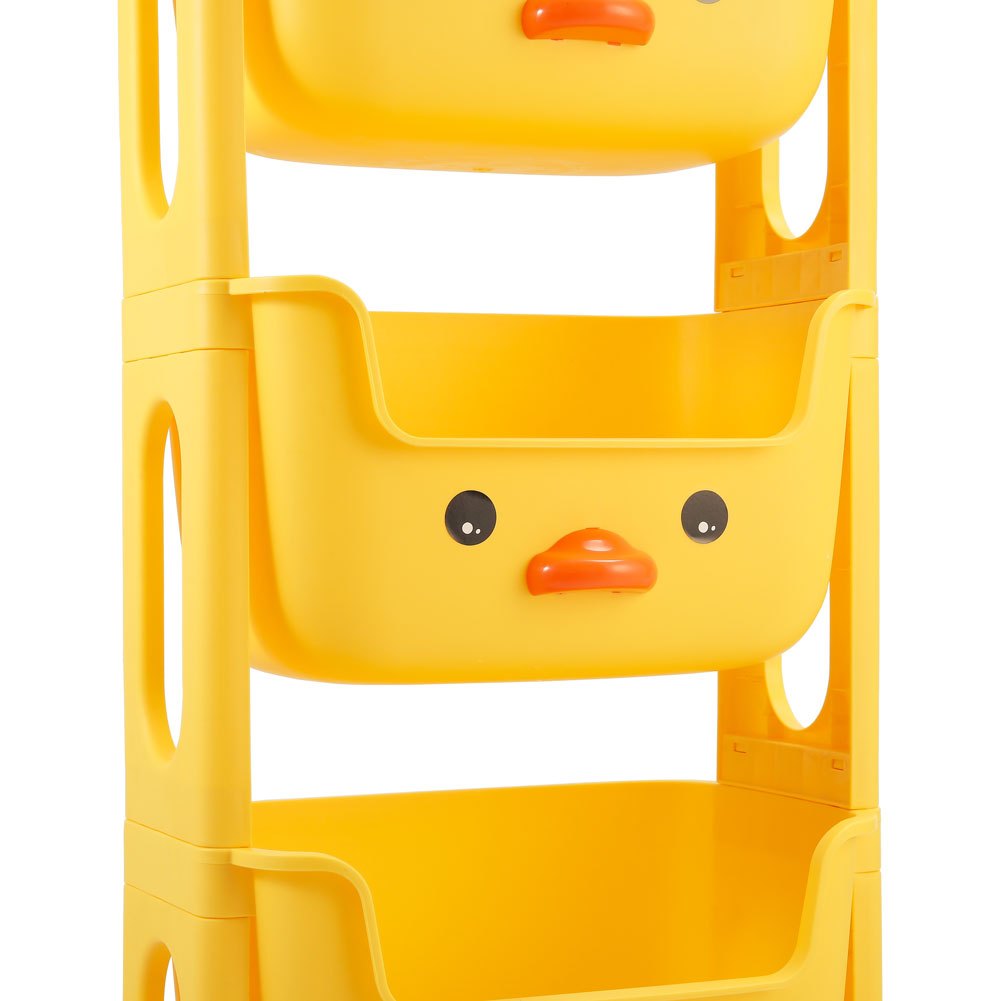 Three-layer Small Yellow Duck Storage Shelf