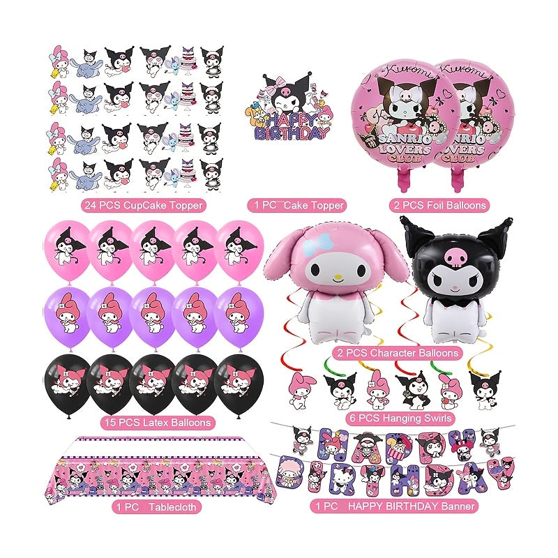 [Sanrio Party] Sanrio Princess Birthday Party Decorations Kit | Universal Fit for Birthday, Graduation Party