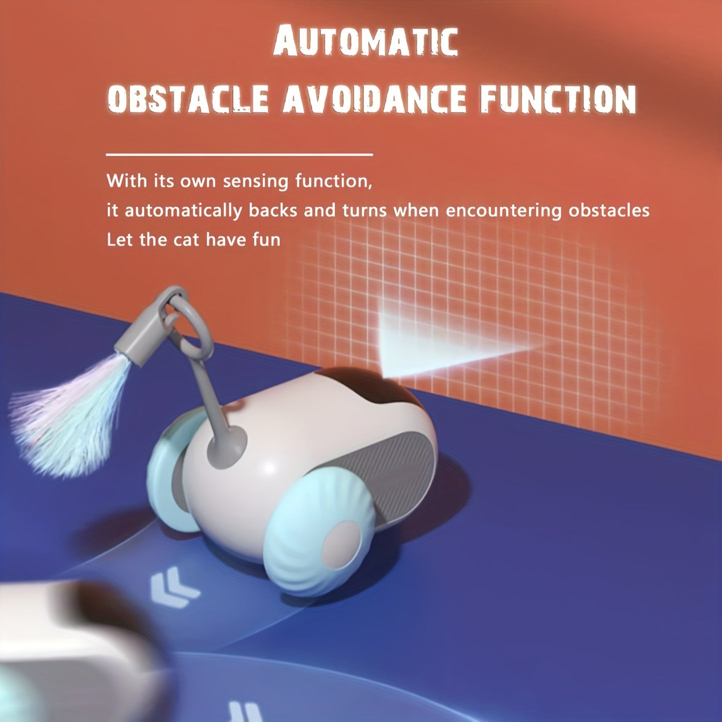 Remote Control/ Autopilot Dual-mode Teasing Cat Toy Electric Car, Teasing Cat Stick, Pet Supplies