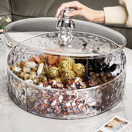 Double-layer design with two color choices. Premium Compartment Snack Tray".