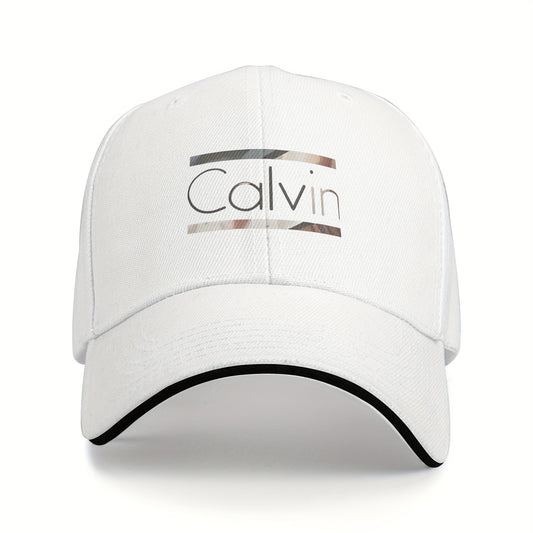 1pc Calvin Graphic Print Baseball Cap - Adjustable, Breathable Dad Hat for Men & Women, Perfect for Outdoor Activities & Casual Wear, Ideal Gift for Any Occasion, Outdoor Headwear | Stylish Baseball Cap | Mesh Back Hat