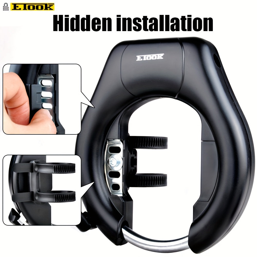 ETOOK Heavy-Duty Bike Lock - Anti-Theft U-Shaped Crab Claw Design for Mountain & Road Bikes, Stainless Steel Frame with Paint Finish