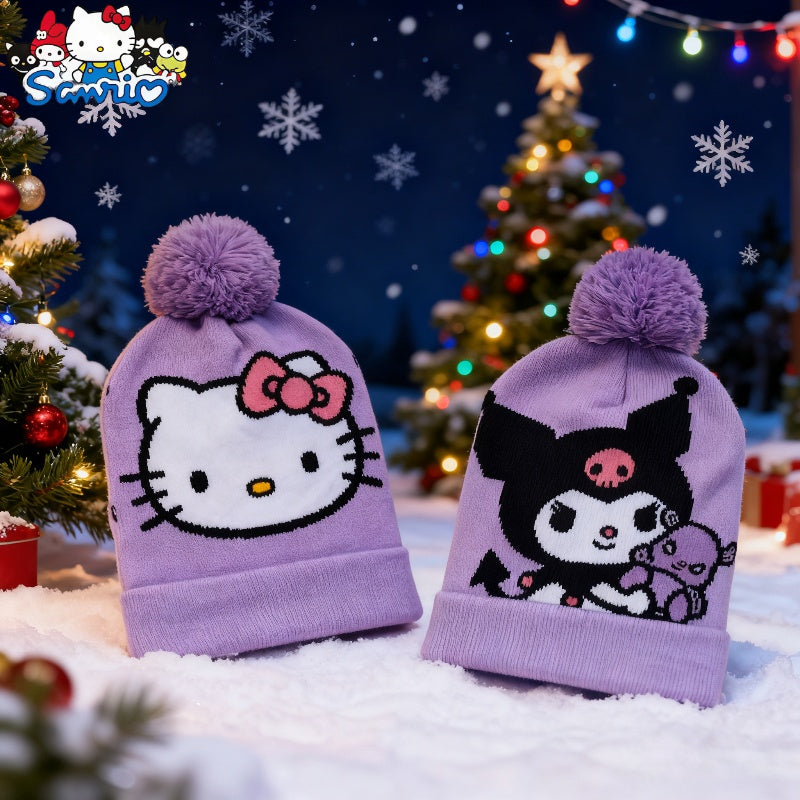 3pcs/set SANRIO Front Kitty Back for kitty Knit Hat