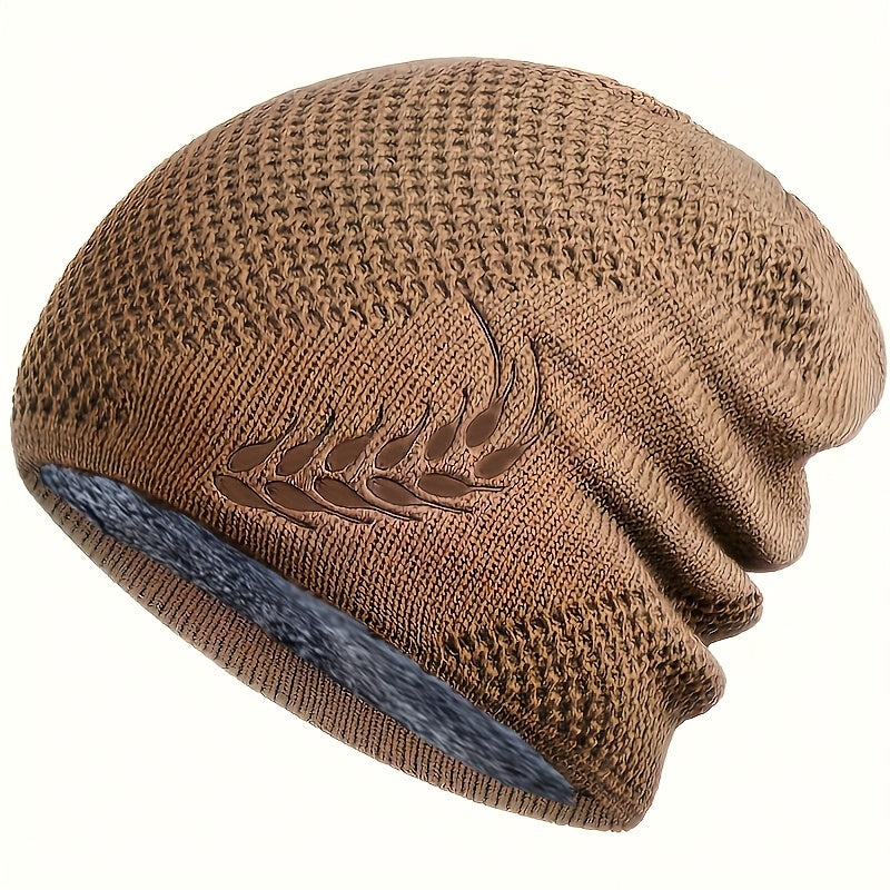 Unisex Floral Print Knit Beanie