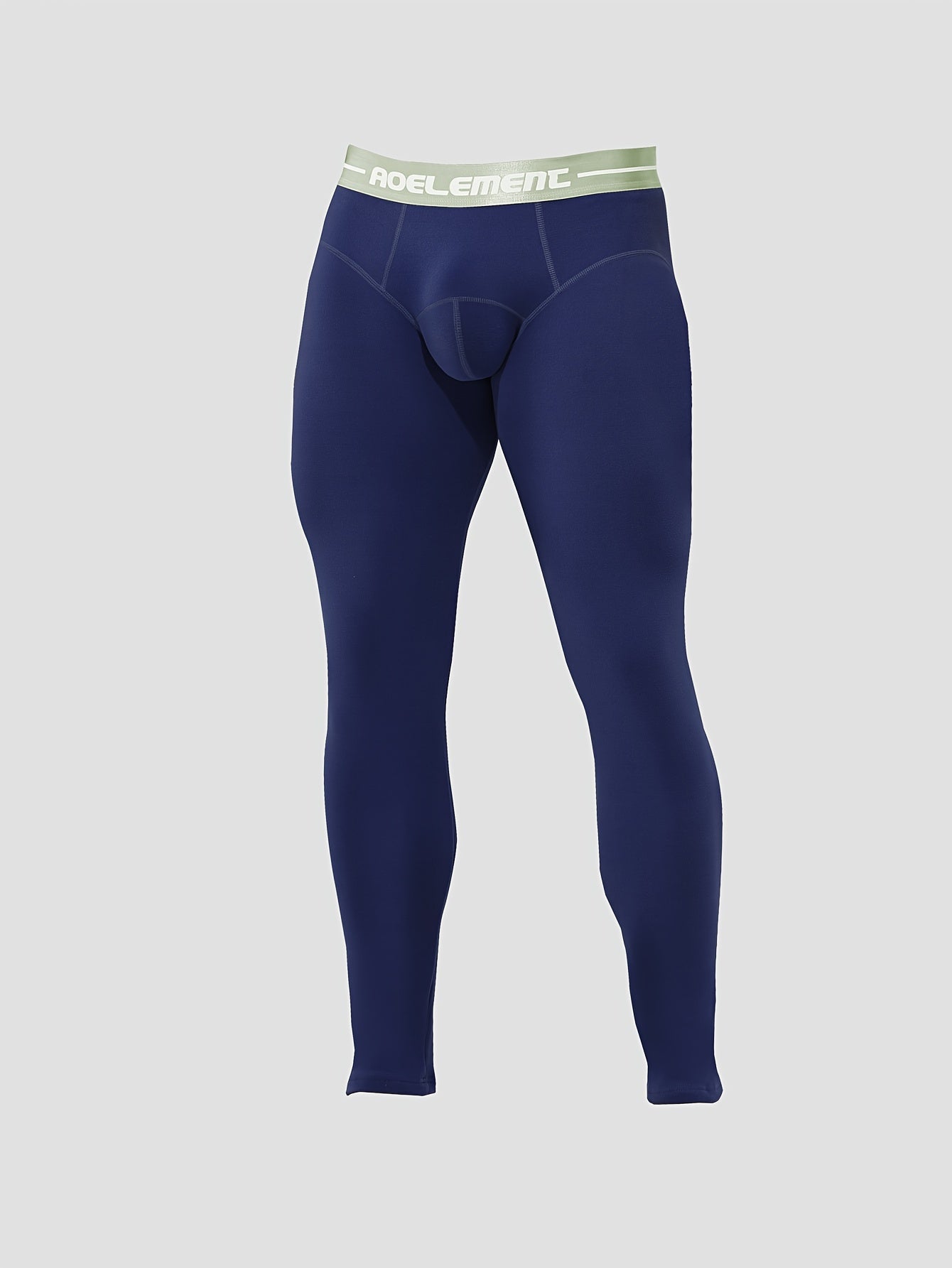 Men's Thermal Underwear Winter Warm Flocked Base Layer Pants - Heavy-Duty, All-Season & Elastic Fit for Cold Weather.