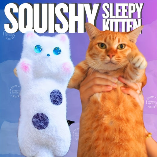 Tuxedo Kitty Skewer, Sleepy Cat Taba Squeeze Toy, Pet Lover, Squishy Doll, Relaxation, Fidget Toy, Birthday, Back to School, Christmas, New Year, Easter Gift, Home Decor, Student Office Relaxation