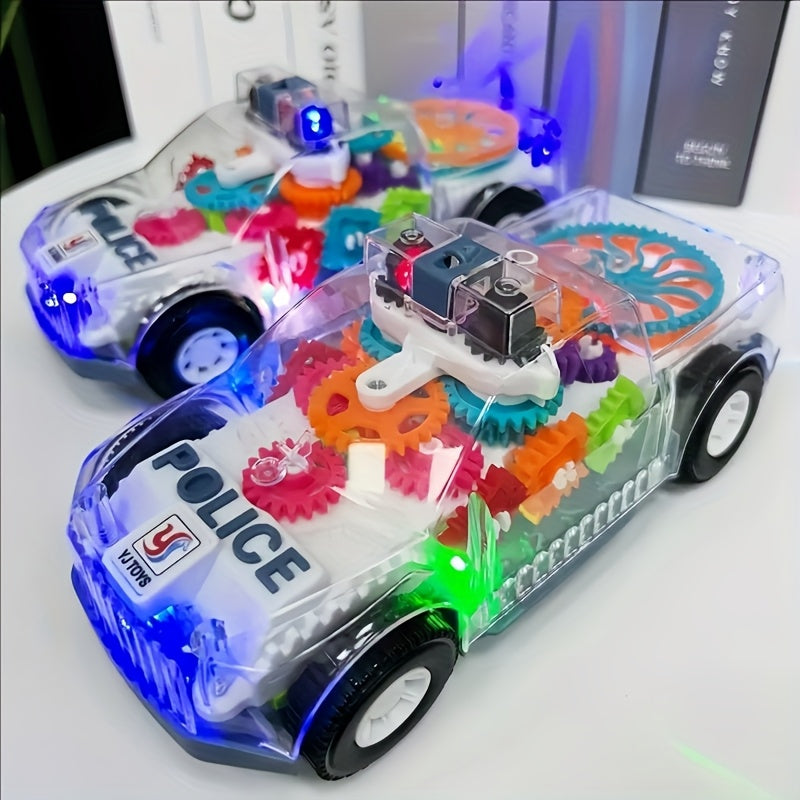 Multi-Functional Toy Car Bus with Flashing Lights & Moving Part