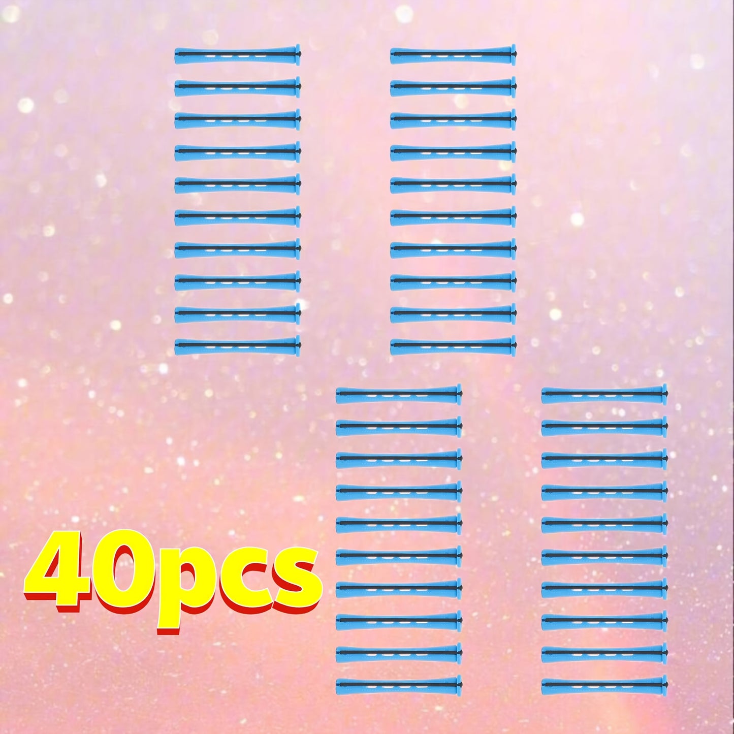 Manual Curling Rods Set, 40pcs/20pcs/10pcs Combination Pack, Perm Rods for Natural Hair, Cold Wave Rods Hair Rollers for Women, Hair Curling Rods for Long Medium Small Hair, Curler Styling DIY Hairdressing Tools,