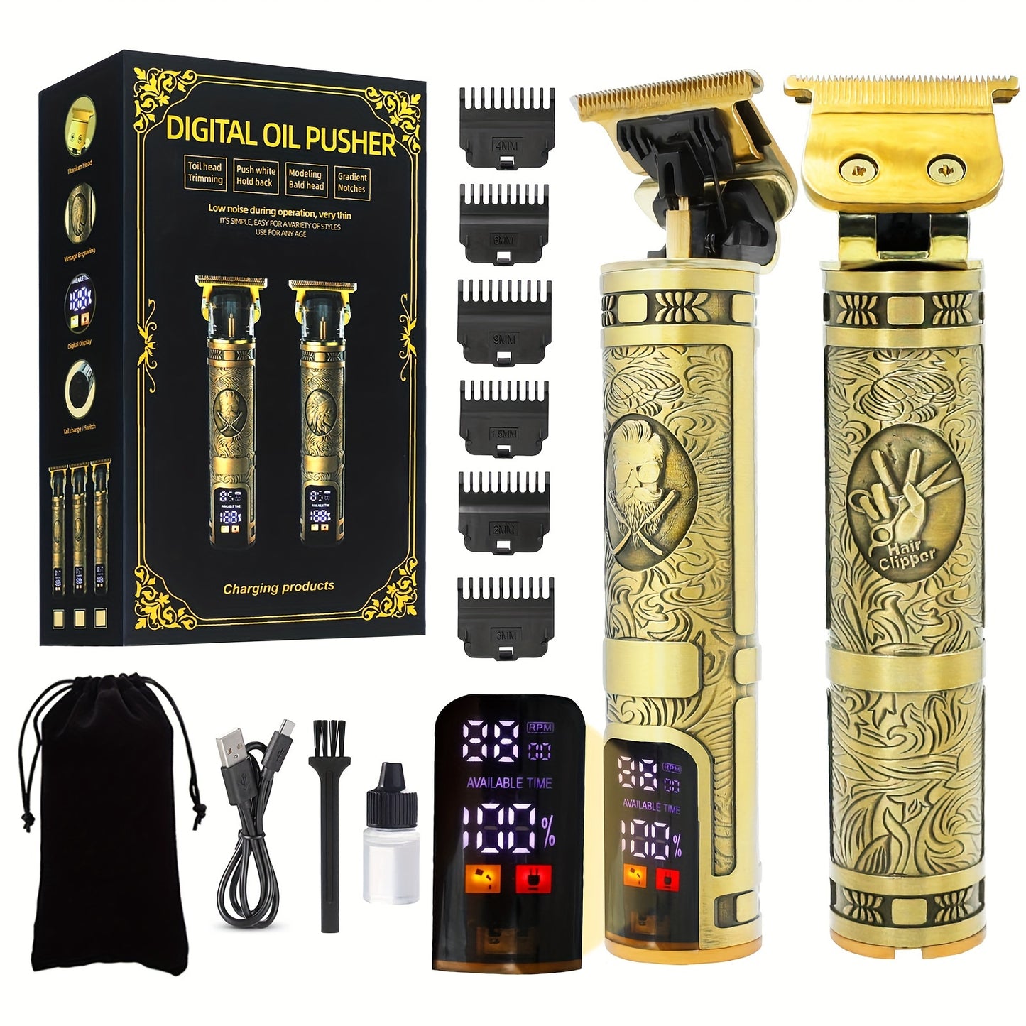 Beard Trimmer Hair Clippers Men, Professional T-Blade Beard Trimmer.