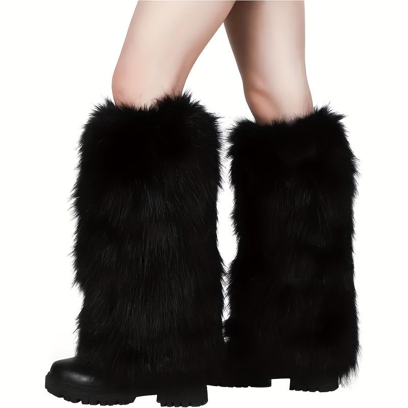 Women'S Faux Fur Leg Warmers