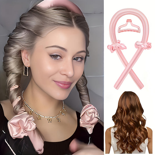Satin Heatless Curling Set for Soft Overnight Curls