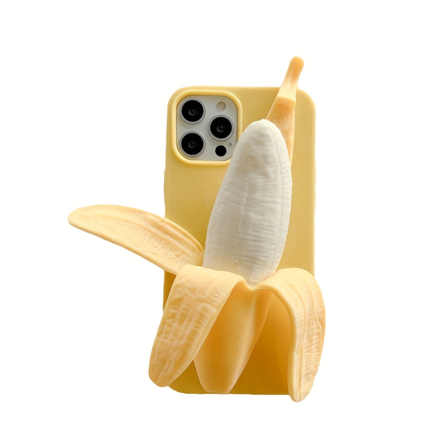 Durable Banana-Shaped Phone Case - Fun & Impact-Resistant Design - Perfect Fit for iPhone Models - A Trendy Protective Accessory
