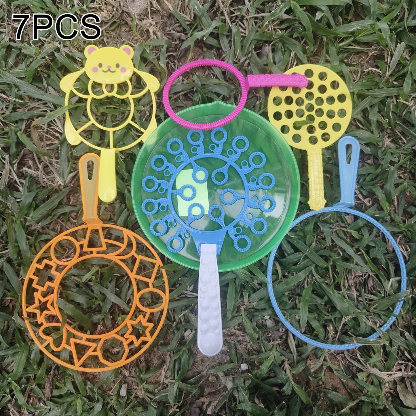 3/7/14pcs Bubble Wands Set, DIY Giant Creative Bubble Sticks Set, Random Colors, For Birthday Party Outdoor Activity Multiplayer Garden Game