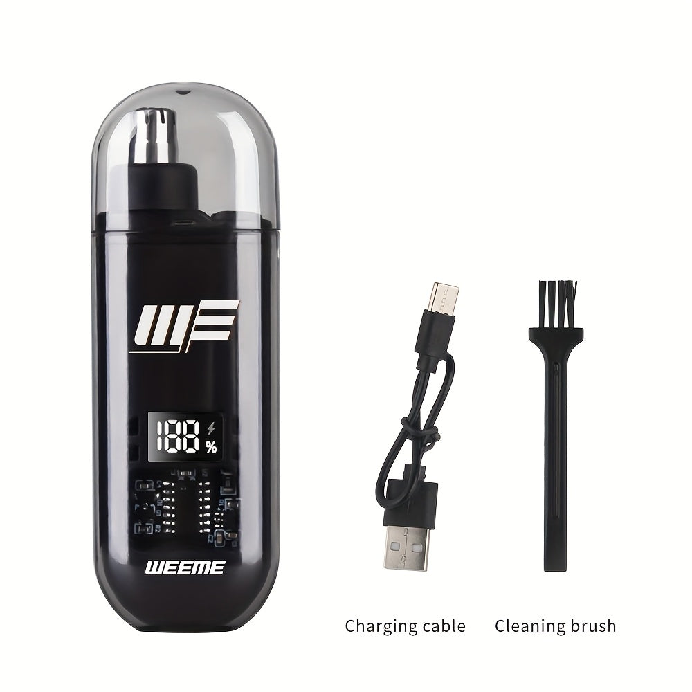 WEEME Men'S USB-Powered Ear & Nose Hair Trimmer with LCD Display.