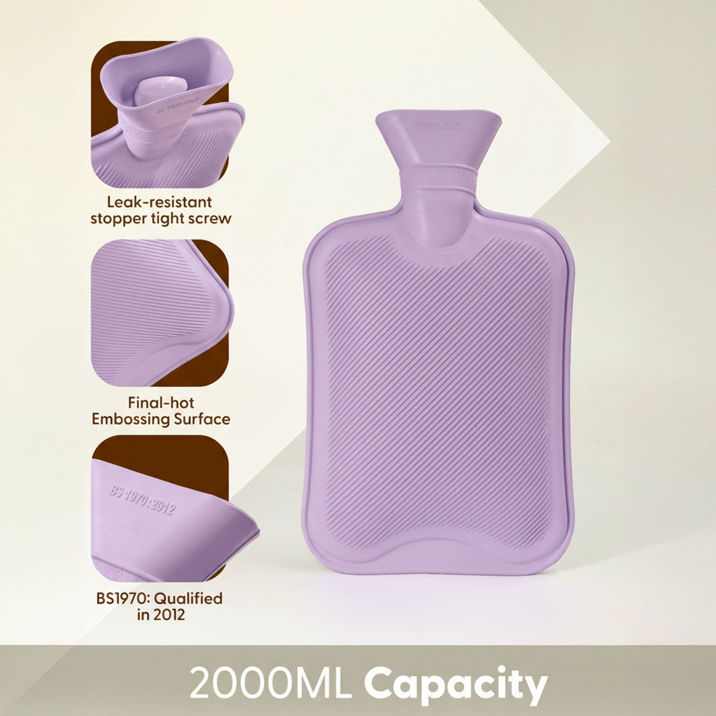 Cosy Hot Water Bottle with Plush Cover