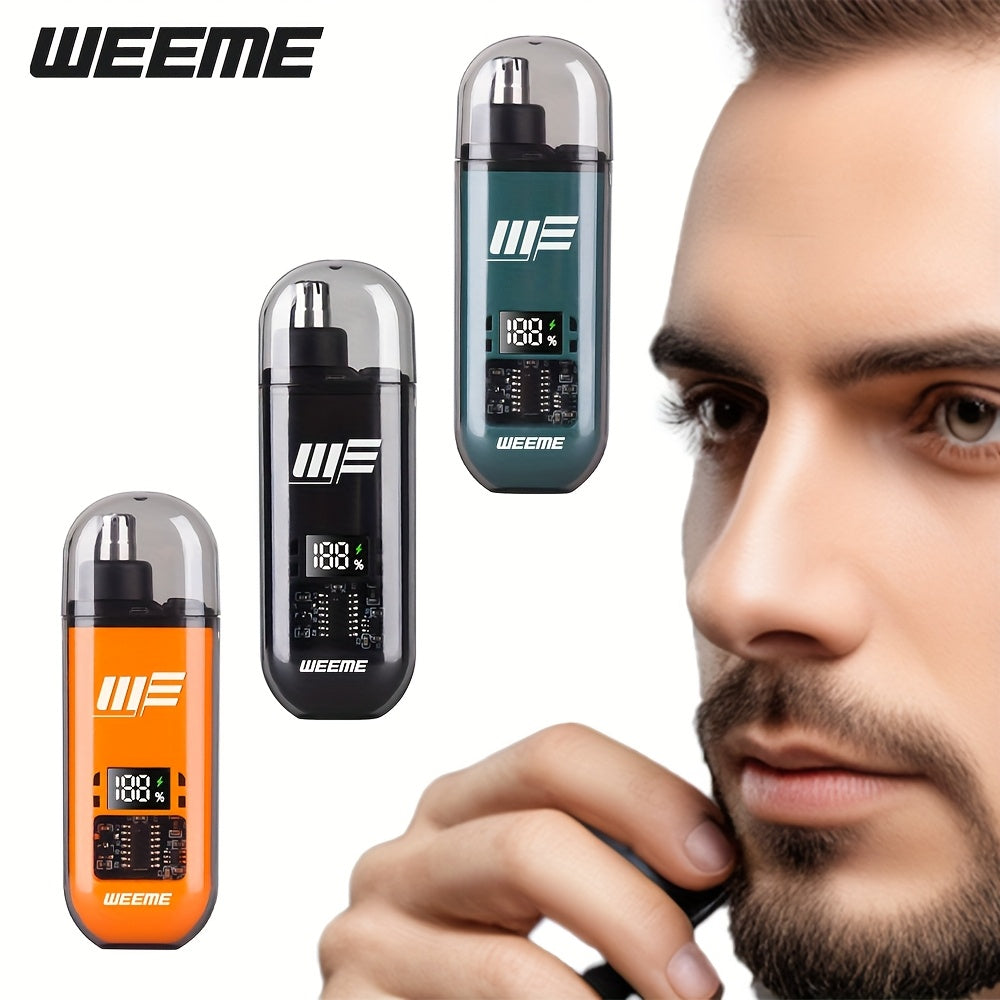 WEEME Men'S USB-Powered Ear & Nose Hair Trimmer with LCD Display.