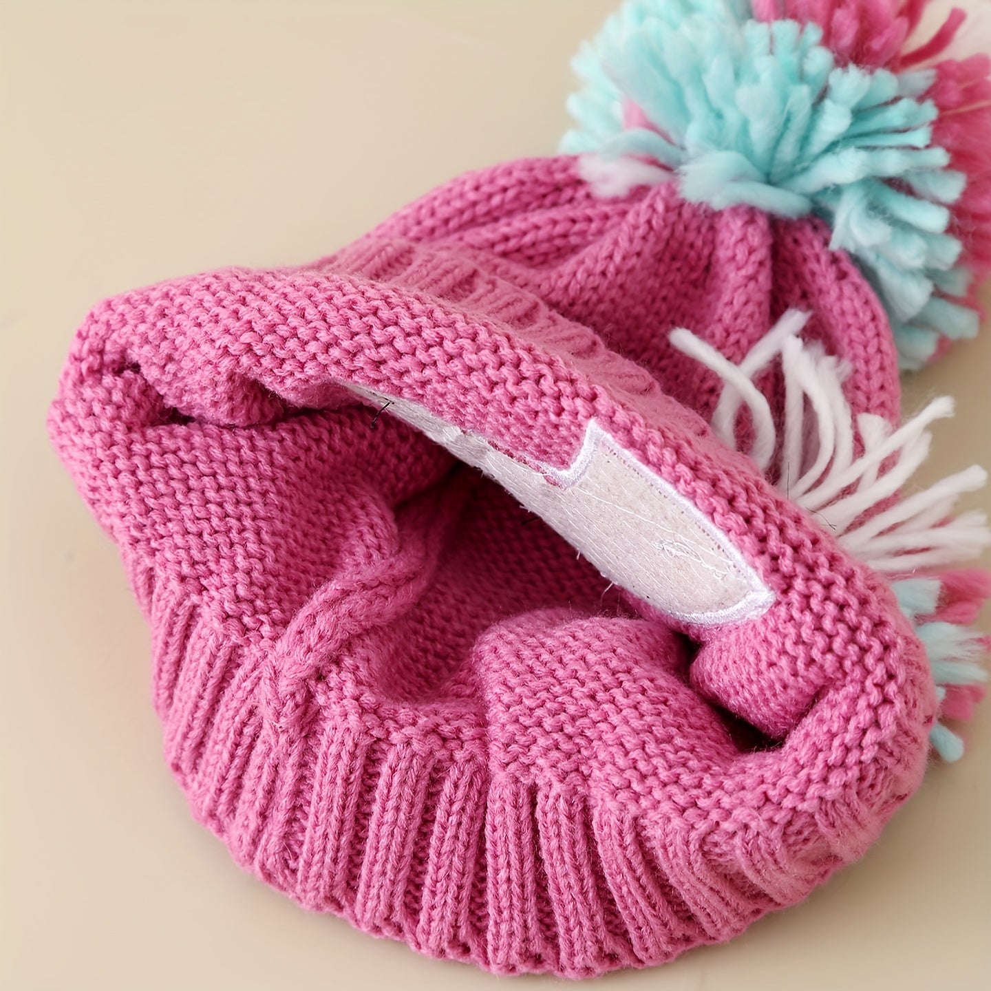Winter Girls' Unicorn Knitted Hat and Gloves Set,