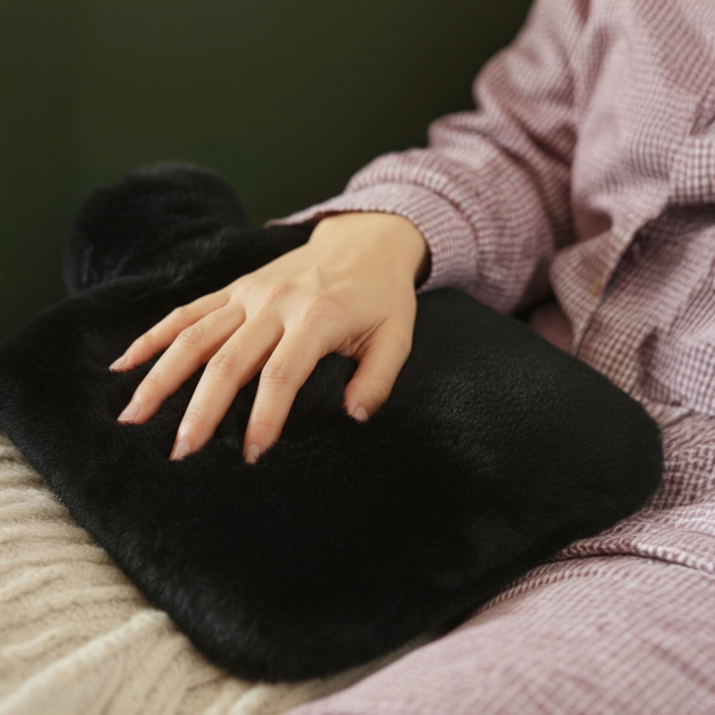 Cosy Hot Water Bottle with Plush Cover