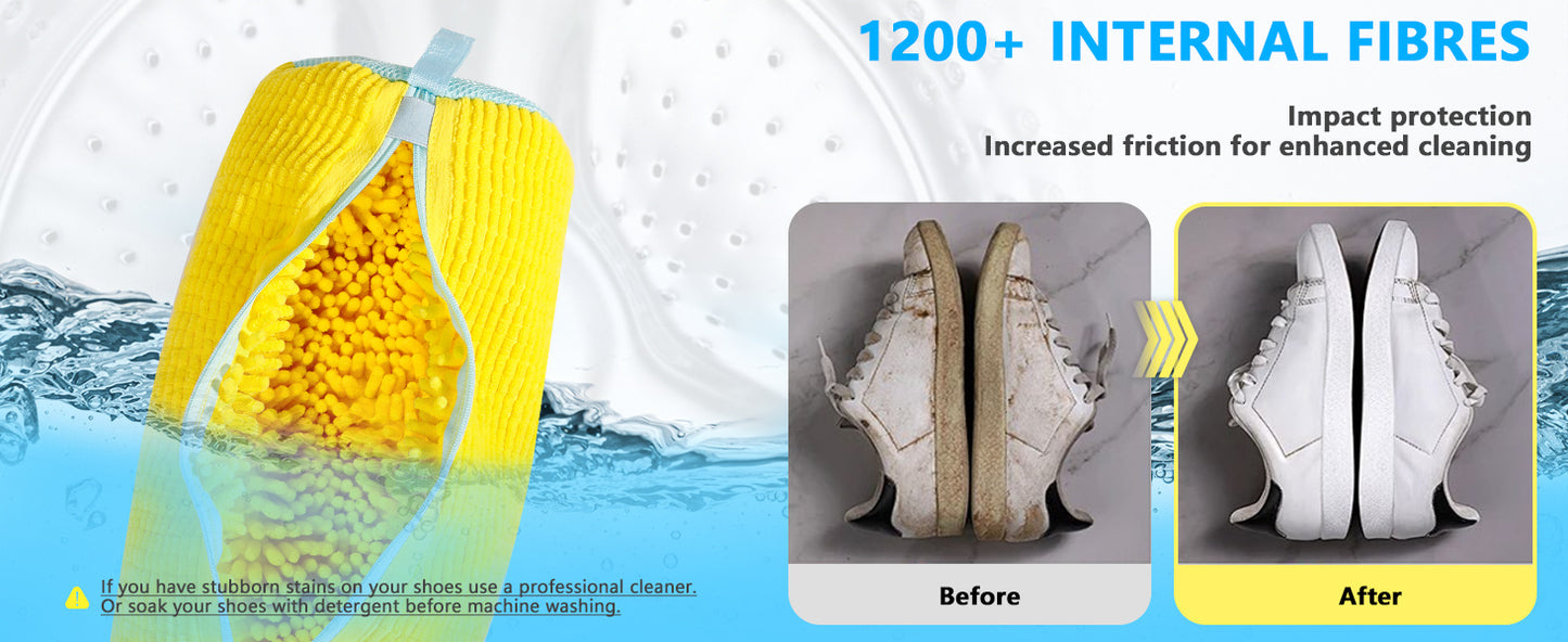 Sturdy Washing Machine Bag for Shoes of Every Kind - Features a Zipper Closure And a Soft,.