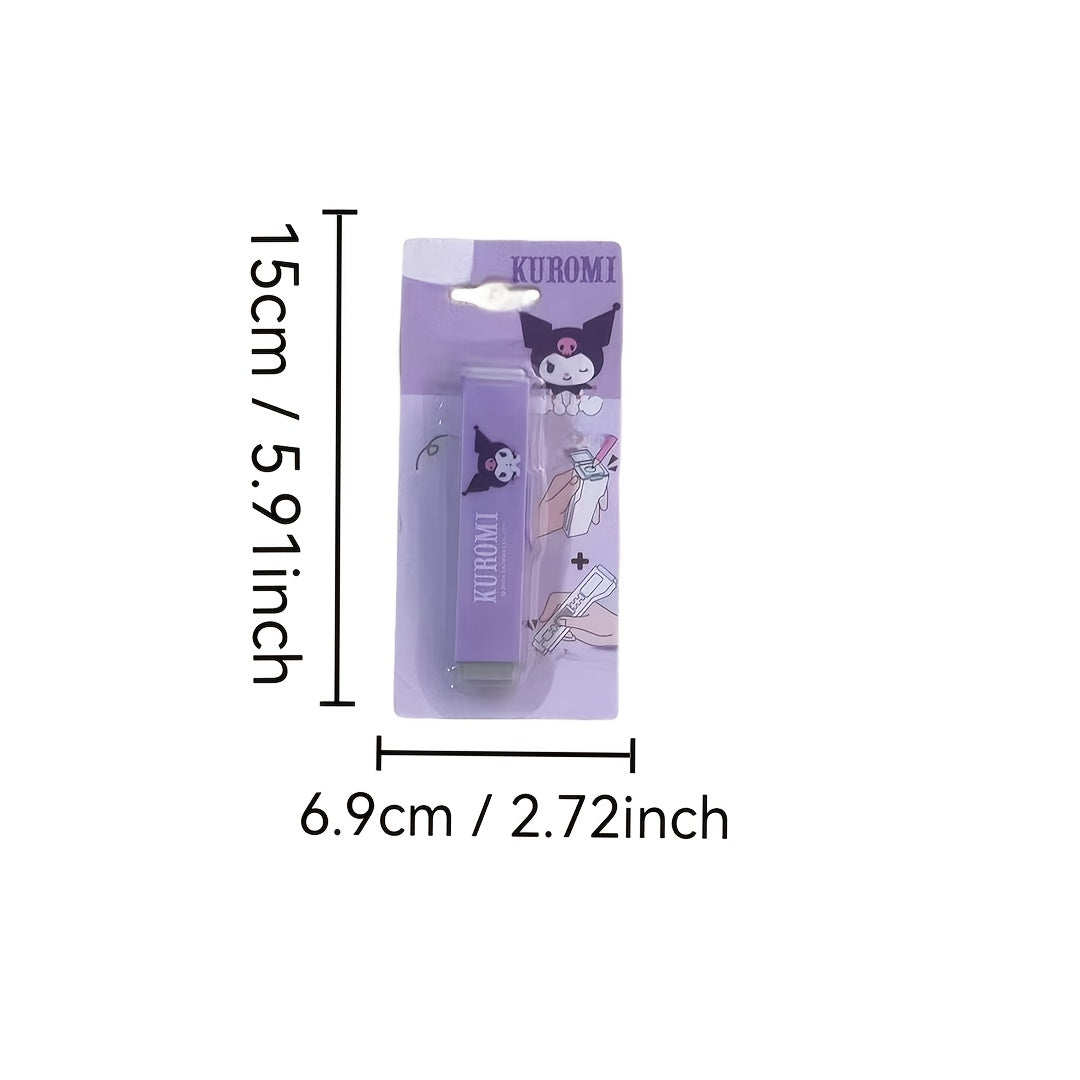 () Sanrio Kuromi Multi-function Push and Pull Rubber pencil sharpener Set