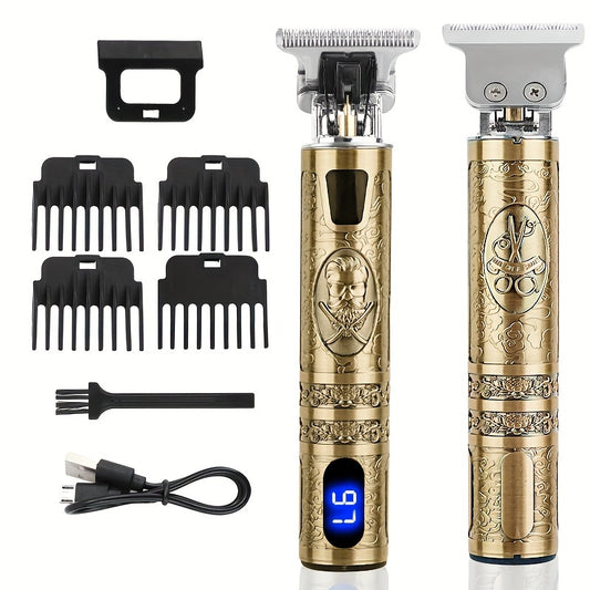 Hair Clippers Beard Trimmer for Men, Electric Cordless Clippers with LCD Screen.