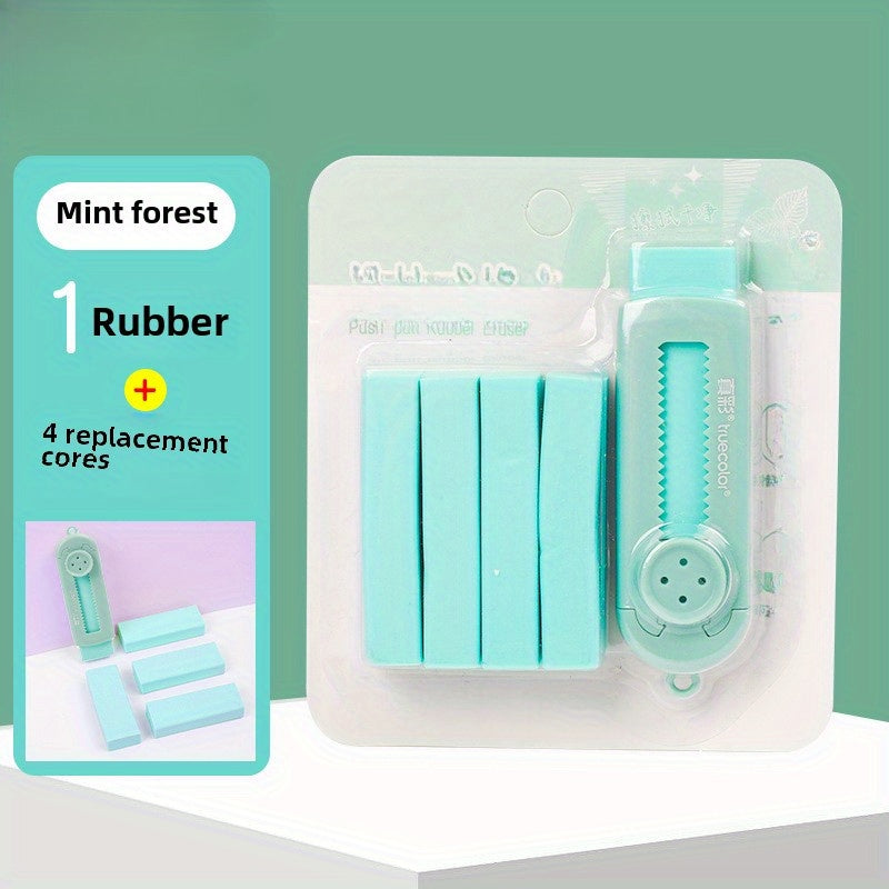 1 Set Replaceable Core Eraser, Pull-Back Rubber Eraser, Precise Erase Without Damaging Paper, for Exam Drawing