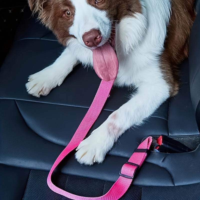 Secure Your Pet in the Car with This Adjustable Harness & Seat Belt Lead Leash!