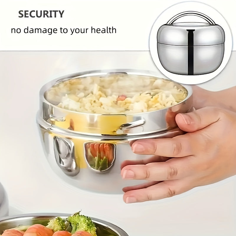 Stainless Steel Lunch Box – Insulated, Leakproof, Double-Layer