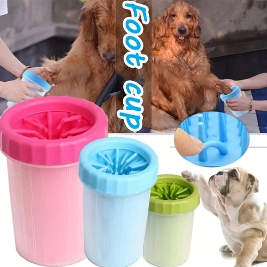 [Magic Pet Cleaner] Portable Automatic 1pc Silicone Pet Foot Washing Cup | Dog & Cat Paw Cleaner, Magic Beauty Cleaning Wipe-Free Brush for Dirty Paws, Travel-Friendly, Available in Blue, Pink, Green, Light Blue