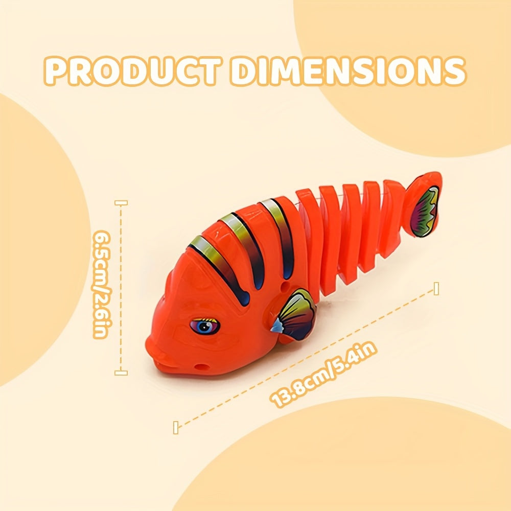 360° Swinging Cartoon Fish Wind-Up Toy for Cats