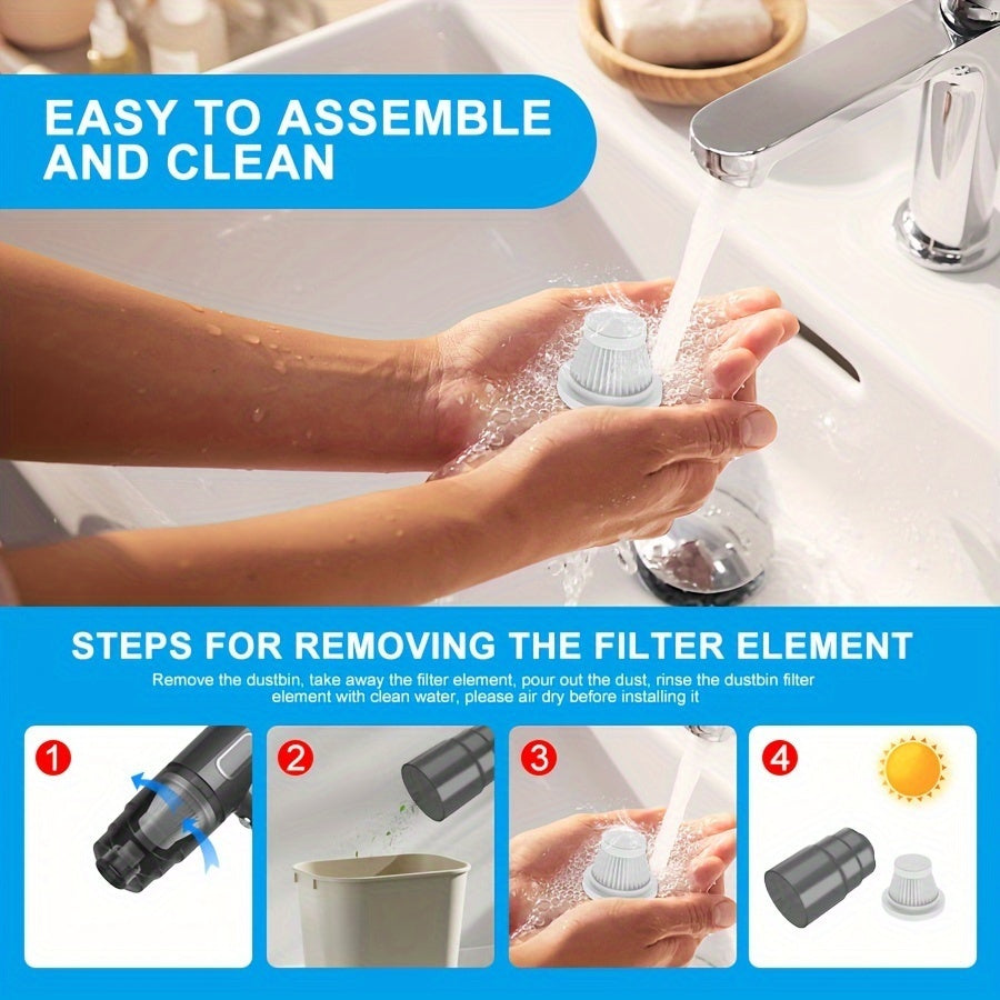 Newly Upgraded Model, Portable Cordless Handheld Vacuum Cleaner,