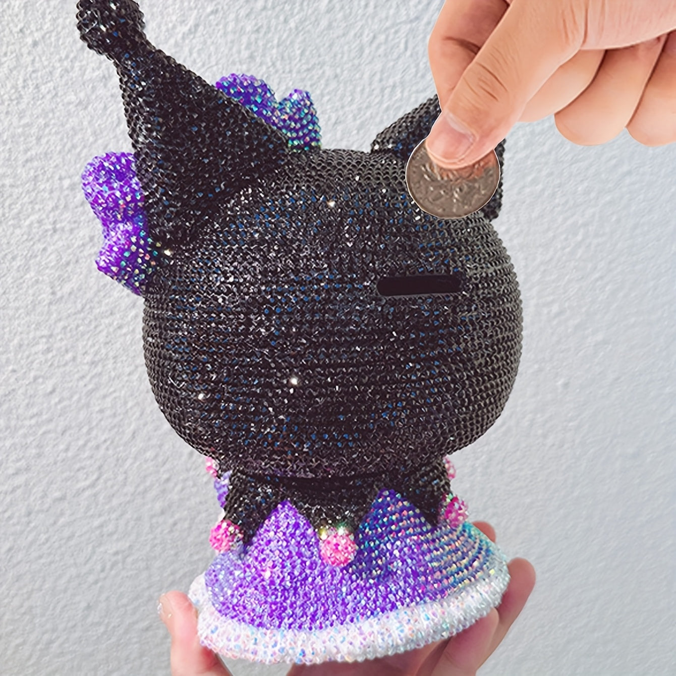[Diamond Studded] DIY Diamond Studded Cute Cartoon Cat Coin Bank .